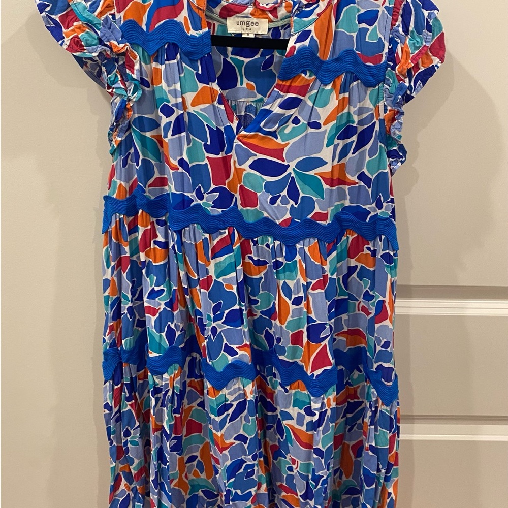Umgee Women’s Dress in Blue and Orange